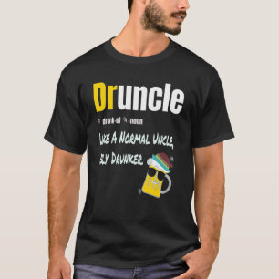 Camiseta Bêbado Como Um Tio Normal Apenas Bêbado Engraçado 