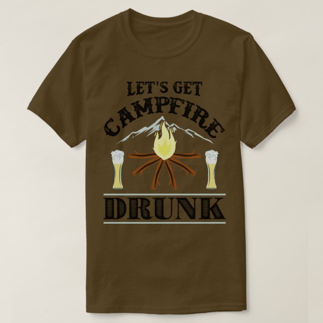 Camiseta Bebado de campismo 1 (Frente do Design)