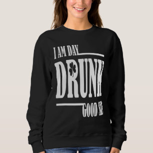 Camiseta Bebado Dia Bom, Senhor Citação Bebendo