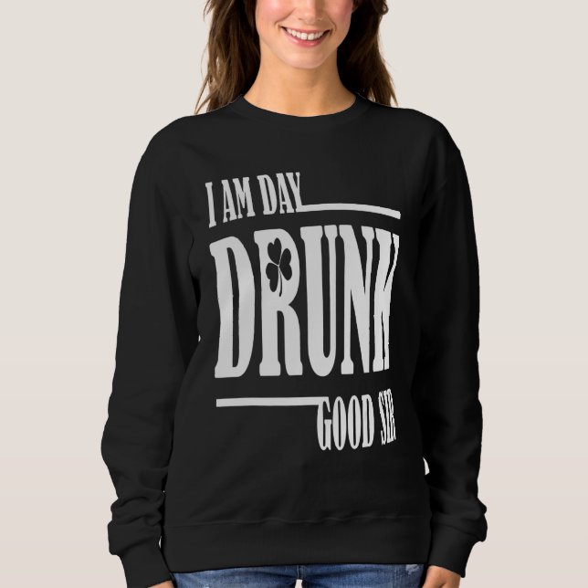 Camiseta Bebado Dia Bom, Senhor Citação Bebendo (Frente)