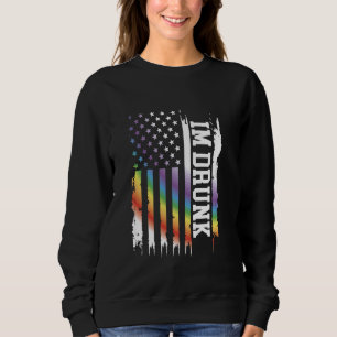 Camiseta Bebado dos Estados Unidos, aflita o arco-íris com