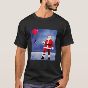 Camiseta Bebado Papai Noel Vai A Um Natal De Balão Vermelho