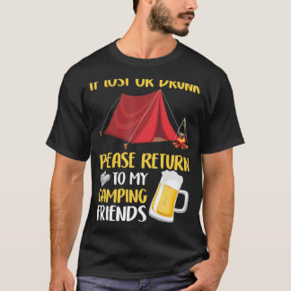 Camiseta Bebado, Por Favor, Voltou Ao Meu Acampamento Amigo