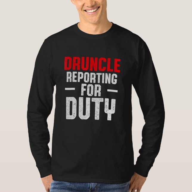 Camiseta Bebado Tio Bebendo Druncle _72 (Frente)