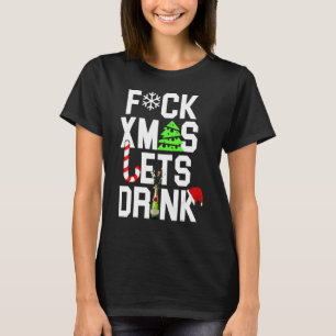 Camiseta Bebado Xmá Bebendo Booze Papais noeis de Natal cit