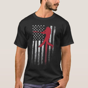 Camiseta Beball Bat Ball 4 De Julho American Flag Usa Am