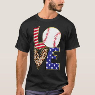 Camiseta Beball Love Diz Que O Tema Da Bandeira Americana I