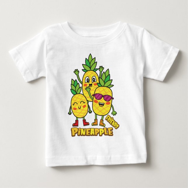 Camiseta Bebê abacaxi (Frente)