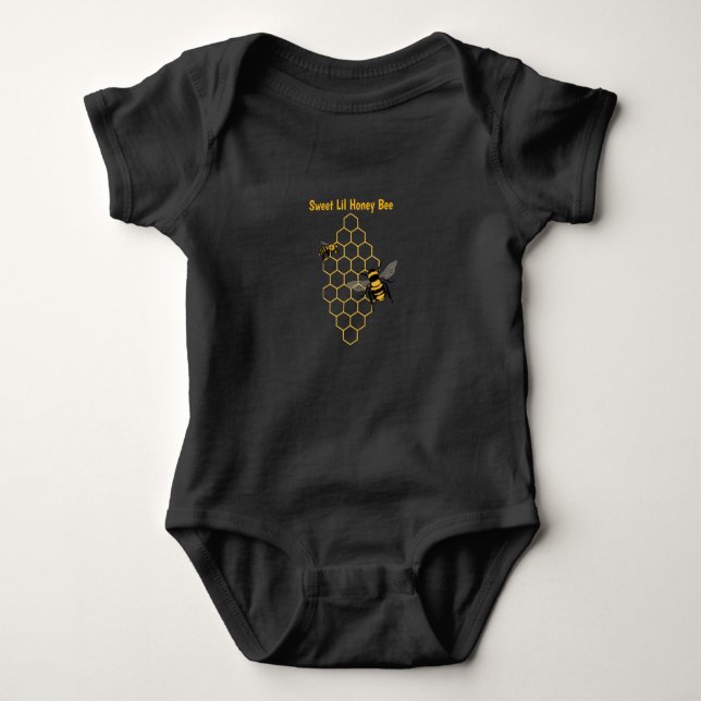Camiseta Bebê Abelha Bodysuit (Frente)