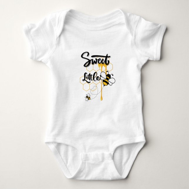 Camiseta Bebê Abelha Doce Bodysuit (Frente)