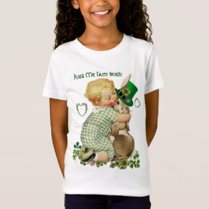 Camiseta BEBÊ ABRAÇANDO COELHO LEPRECHAUN HAT, Rua.