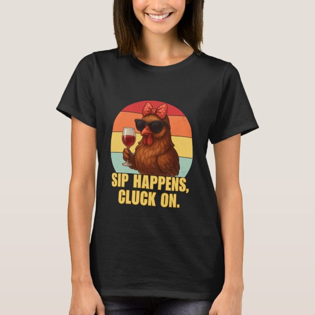 Camiseta Bebe Acontece Cace Atrás Frase Engraçada Sarcástic (Frente)