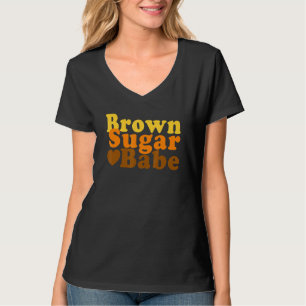 Camiseta Bebê-Açúcar Castanho Orgulhoso Mulheres Negras Mãe