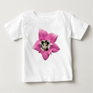 Camiseta Bebê Adoravelmente Bonito Sorrindo Farinha