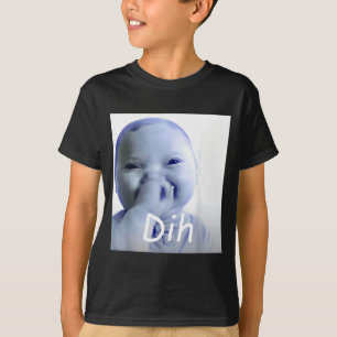 Camiseta Bebê Ai Fofo Dih Meme Brainrot