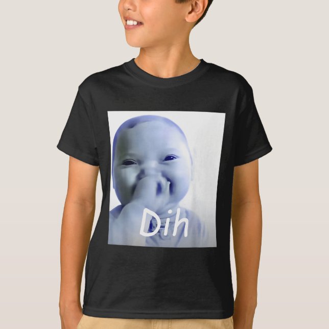 Camiseta Bebê Ai Fofo Dih Meme Brainrot (Frente)