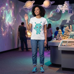 Camiseta Bebê Alien Espacial Monstro Fofo