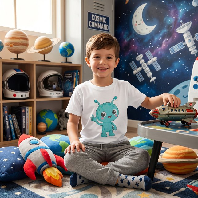 Camiseta Bebê Alien Espaço Monstro Fofo (Criador carregado)