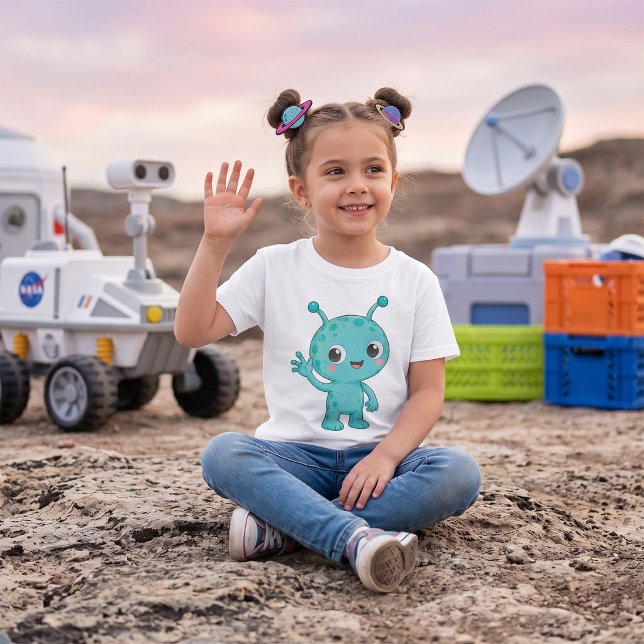 Camiseta Bebê Alien Espaço Monstro Fofo (Criador carregado)