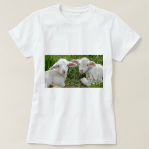 Camiseta Bebê Animal Gêmeo Cordeiro Pensando Em Você