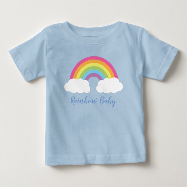 Camiseta Bebê Arco-íris Fofo (Frente)