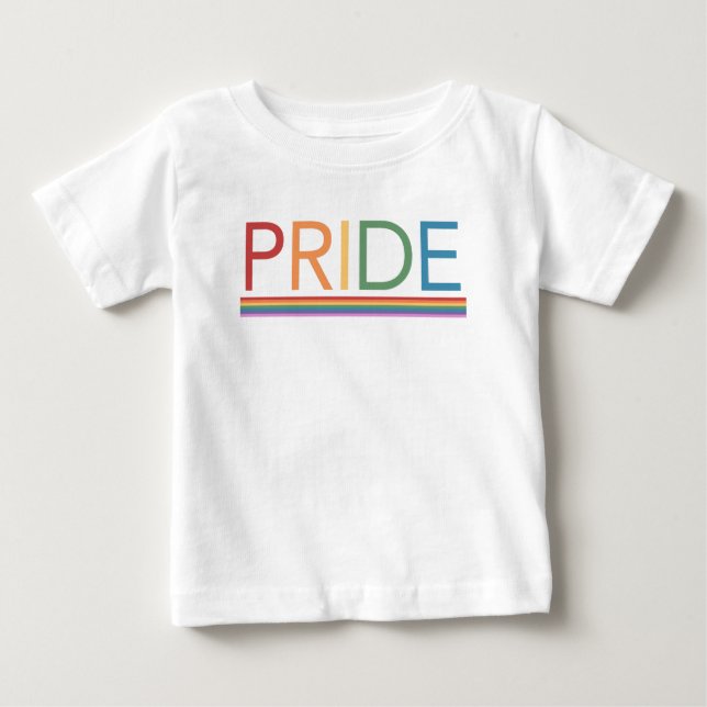 Camiseta Bebê Arco-íris ORGULHO (Frente)