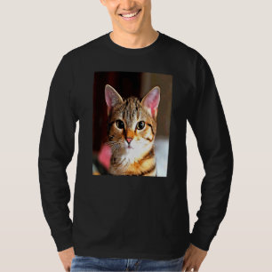 Camiseta Bebê Artístico Enfrentado Castanho Amarelo Tabby C