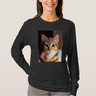 Camiseta Bebê Artístico Enfrentado Castanho Amarelo Tabby C