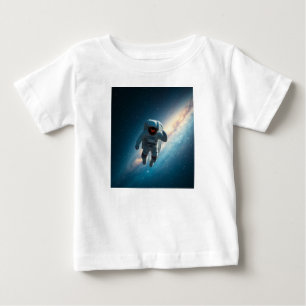Camiseta Bebê Astronauta no Espaço da Galáxia Gráfico