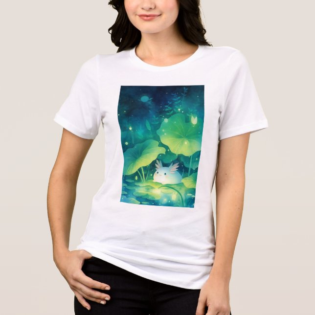 Camiseta Bebê Axolotl Flower Pond (Frente)