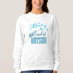 Camiseta Bebê Azul Está Frio Lá Fora Roupa de Inverno Femin