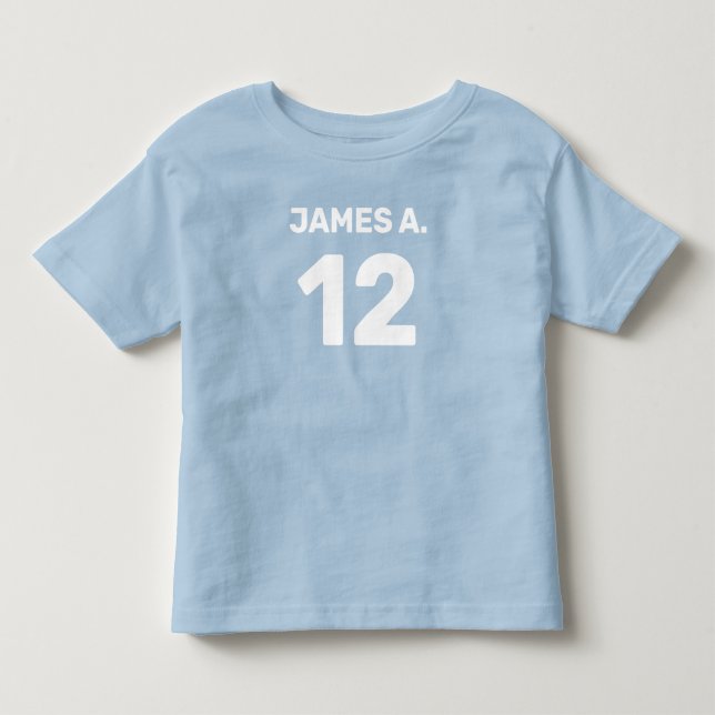 Camiseta Bebê azul personalizável (design frente e verso) i (Frente)