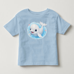 Camiseta Bebê Baleia Beluga Adorável