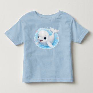 Camiseta Bebê Baleia Beluga Adorável