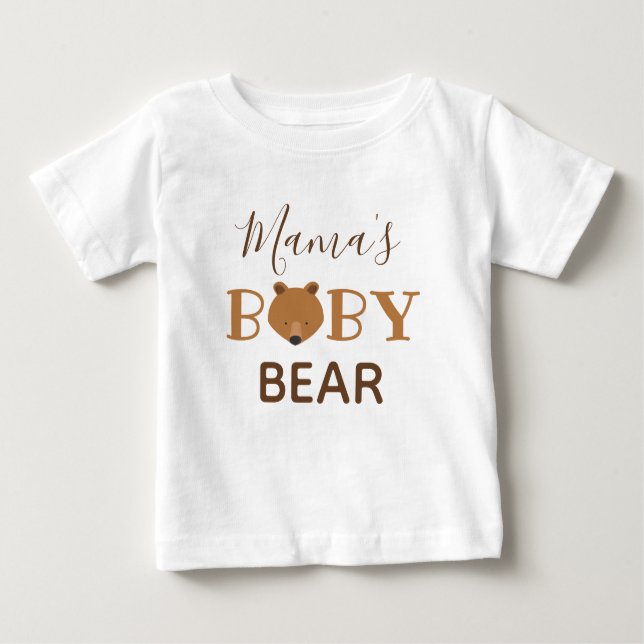 Camiseta bebê bear bebê da mamãe (Frente)