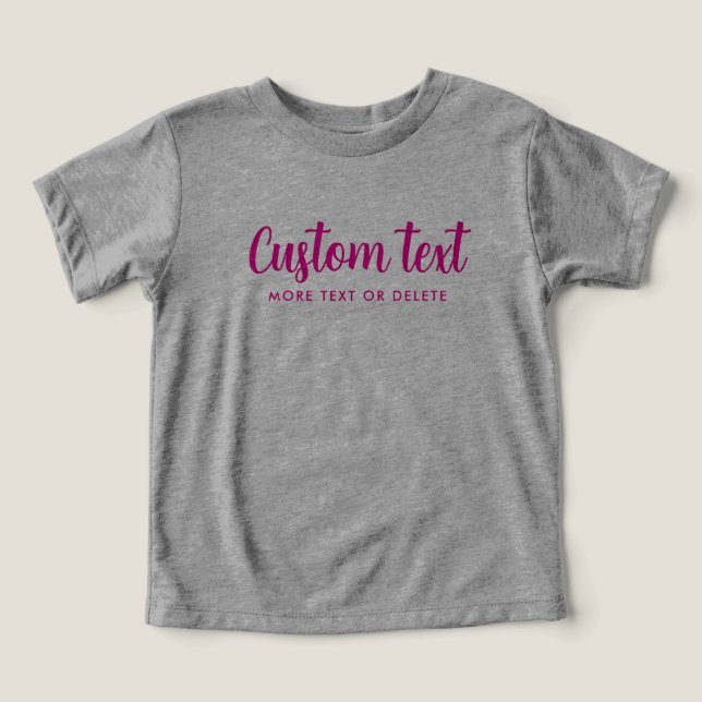 Camiseta Bebê Bella Canvas Tri-blend Cinza e Rosa Modelo (Design frontal)