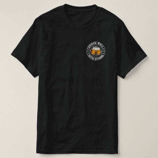 Camiseta Bebe Bem Com Outras Festas Engraçadas De Bebendo D (Frente do Design)