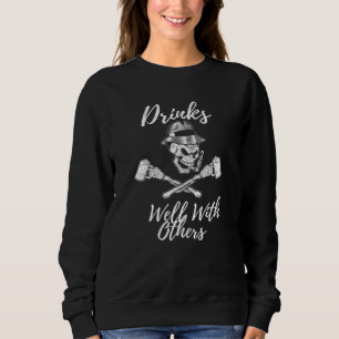 Camiseta Bebe Bem Com Outros Crânios Com Cerveja Cigarro