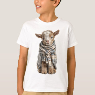 Camiseta Bebê Bode Xadrez Aconchegante Crianças