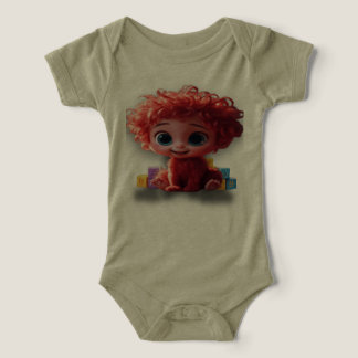Camiseta Bebê bonito e adorável em uma casa bagunçando
