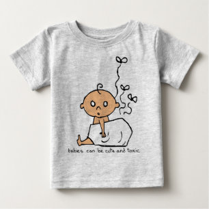 Camiseta Bebê bonito e tóxico