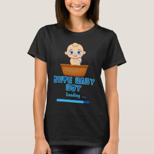Camiseta Bebê Bonito Menino Carregando Festa do Gênero Grav
