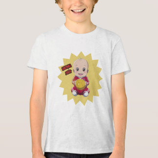 Camiseta Bebê bonito vestindo roupa de jogador de futebol