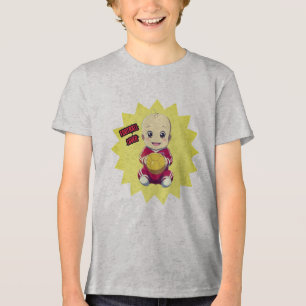 Camiseta Bebê bonito vestindo roupa de jogador de futebol