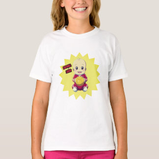 Camiseta Bebê bonito vestindo roupa de jogador de futebol