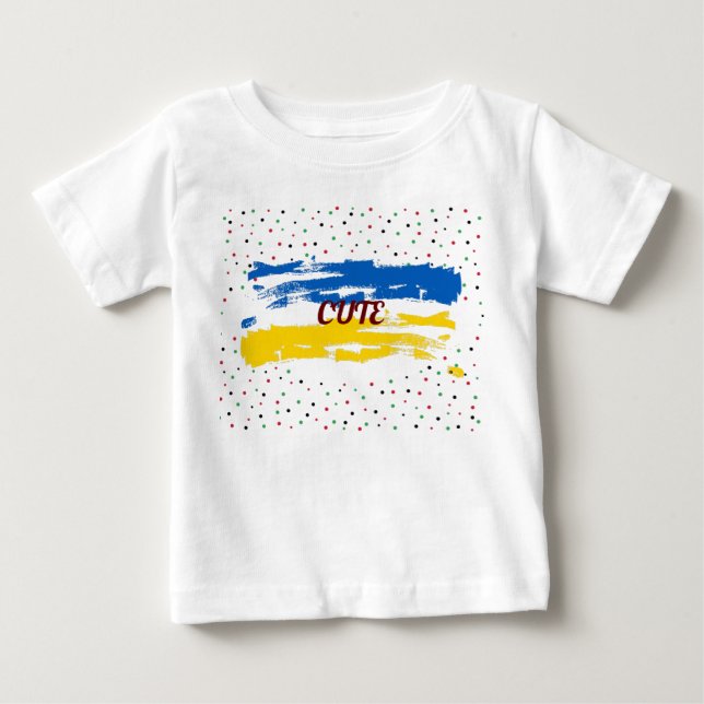 Camiseta Bebê Branco de Verão Fofo  (Frente)