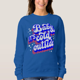 Camiseta Bebê brincalhão, é frio fora do Design de inverno