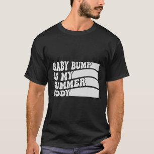 Camiseta Bebê Bump É Meu Corpo De Verão - Menina Grávida En