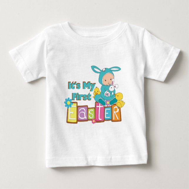 Camiseta Bebê Bunny Primeira Páscoa (Frente)