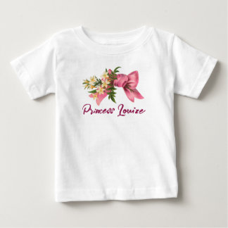 camiseta bebé buquê de flores brancas